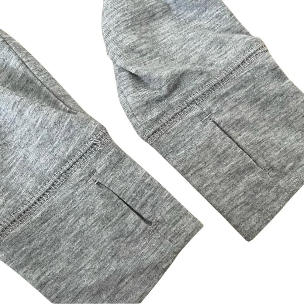 4/$25 Gap fit Girls Gray Athletic Long Sleeve Metallic Logo Tee Shirt Size XL